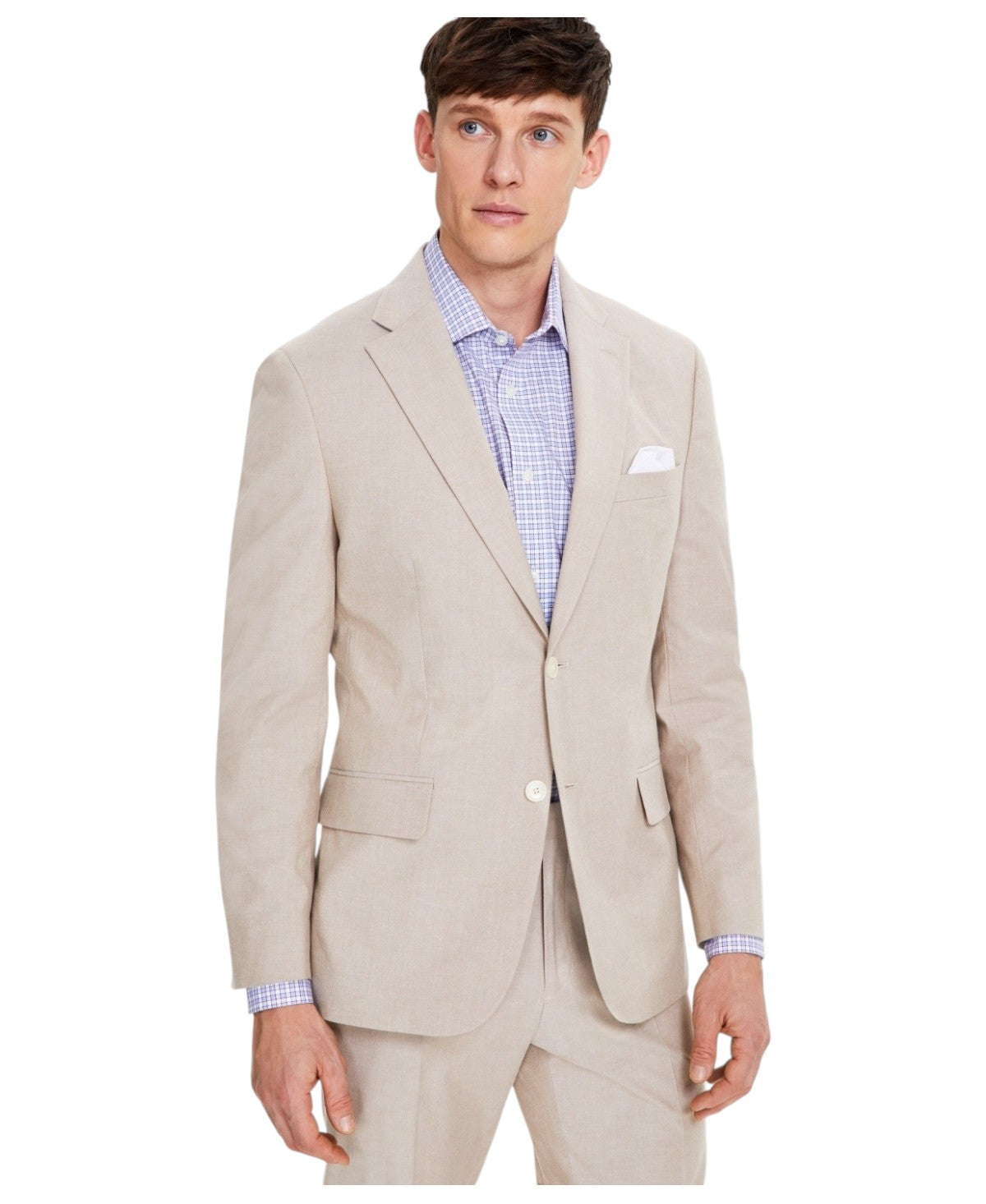 Tommy Hilfiger Mens Modern fit Suit Jacket Blazer 44 R Beige Solid Stretch