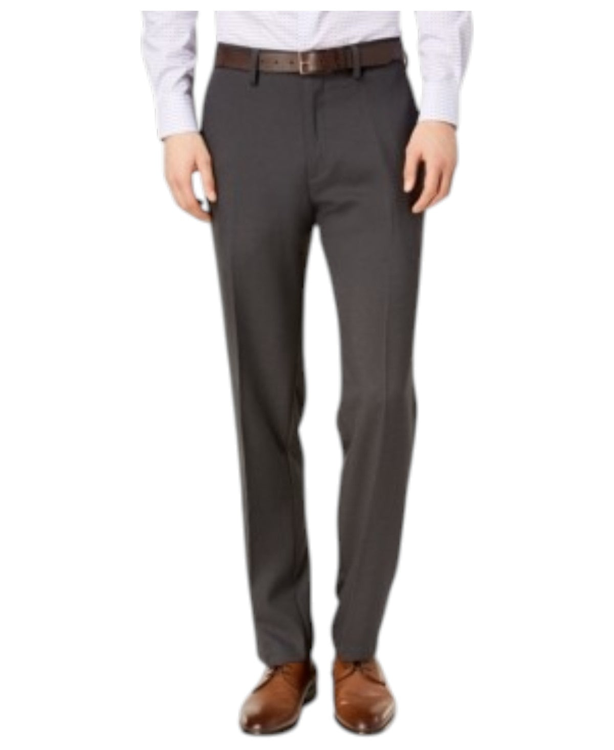 Kenneth Cole Mens Modern fit Dress Pants 34 / 29 Grey Check Stretch