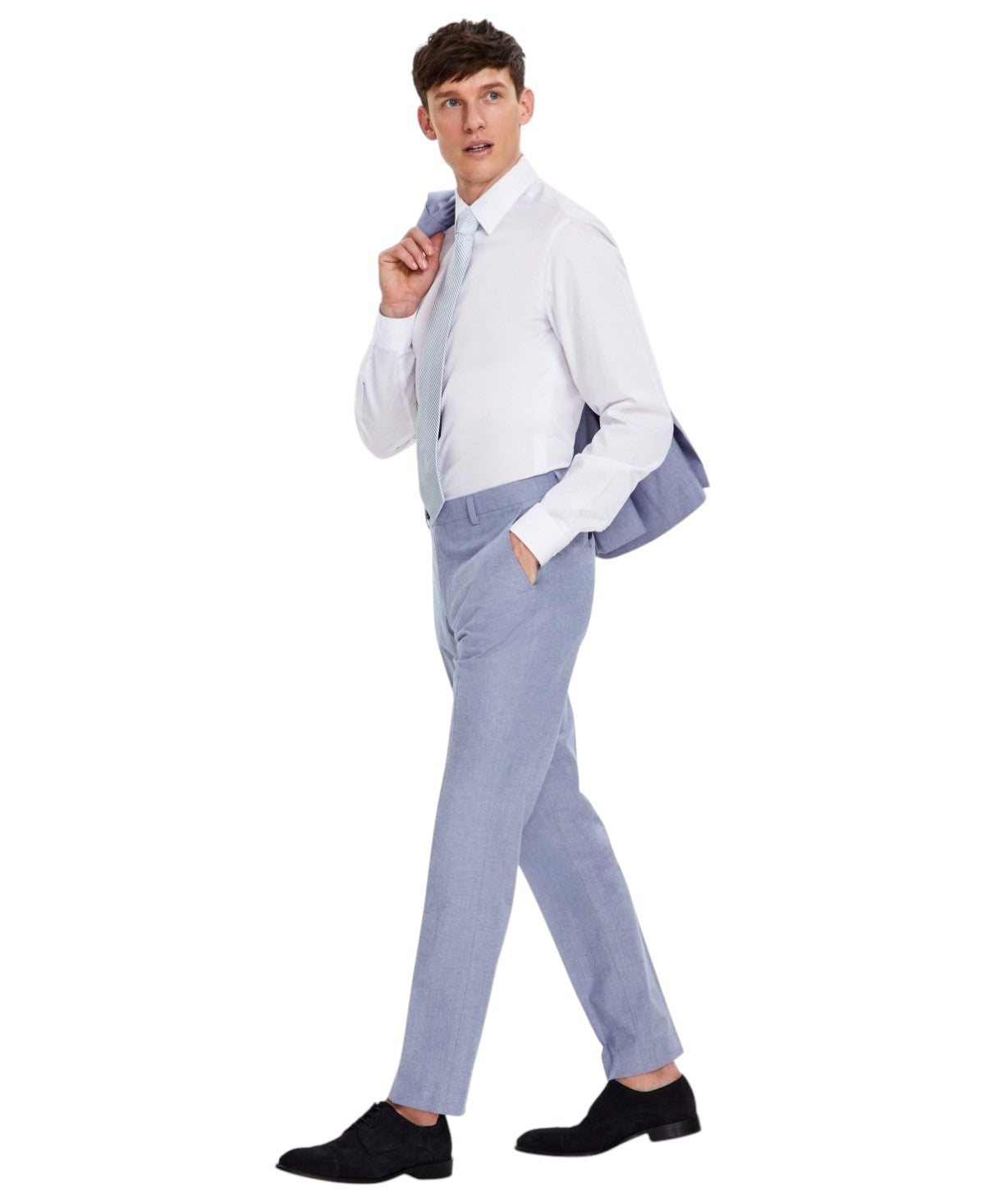 Tommy Hilfiger Mens Modern fit Dress Pants 29 / 30 Blue Solid Stretch