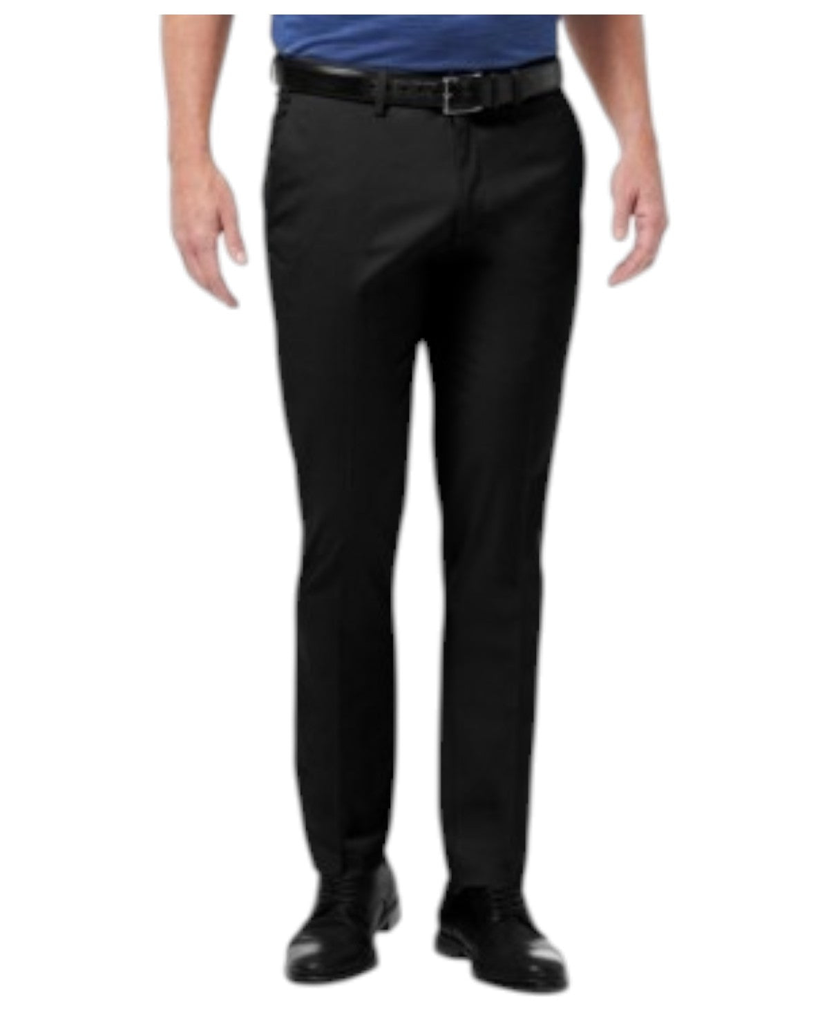 Haggar Mens Slim fit Dress Pants 30 / 30 Black Solid Stretch