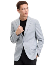 Tommy Hilfiger Mens Modern fit Sport Coat Blazer 46 R Light Grey Herringbone Stretch