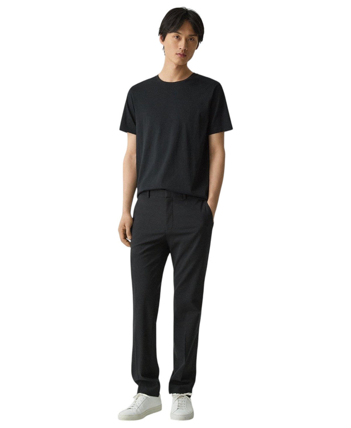 Theory Mens Slim fit Dress Pants 34 / 34 Black Solid Stretch