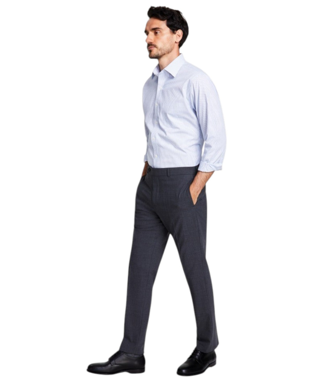 Brooks Brothers Mens Classic fit Dress Pants 40 / 30 Charcoal Grey Solid Wool
