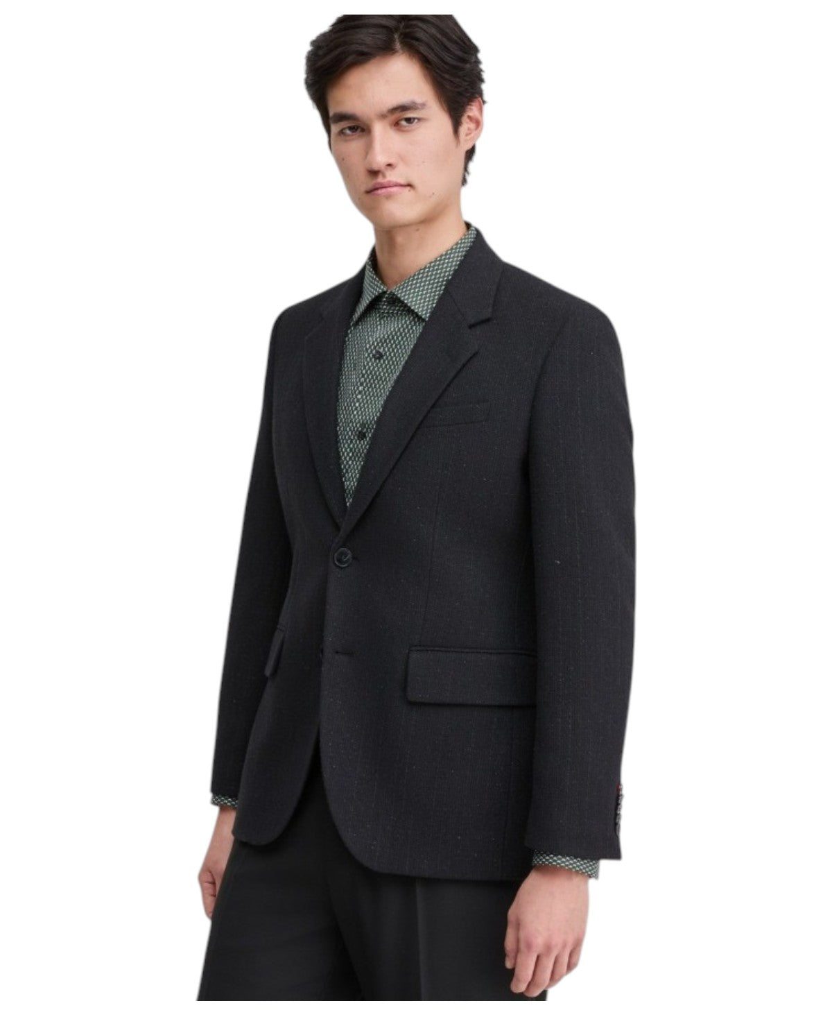Hugo Boss Mens Modern fit Sport Coat Blazer 42 S Black Solid Stretch Wool