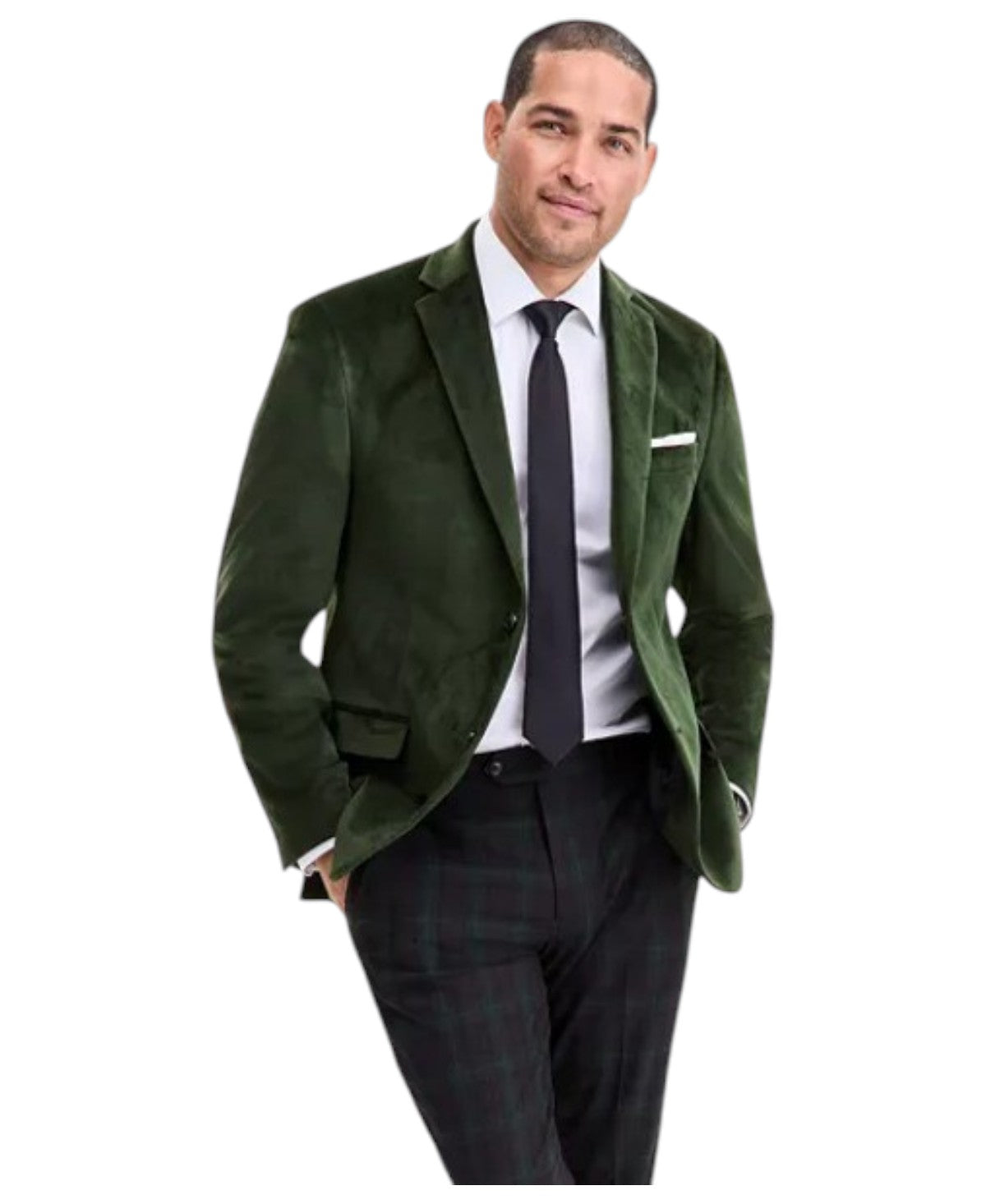 Bar III Mens Slim fit Sport Coat Blazer 38 S Olive Green Solid Stretch