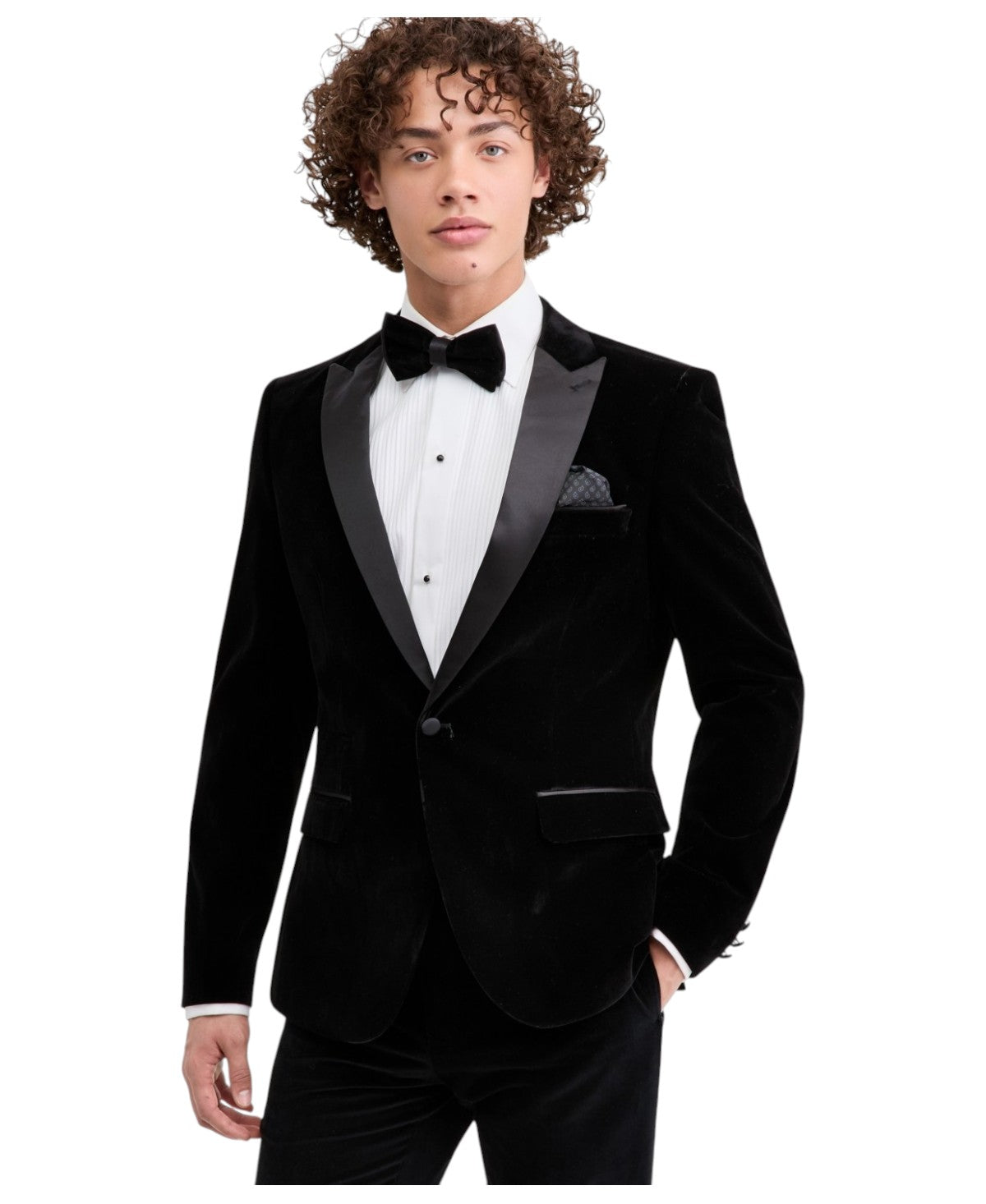 Tom Baine Mens Slim fit Sport Coat Blazer 38 S Black Solid Stretch
