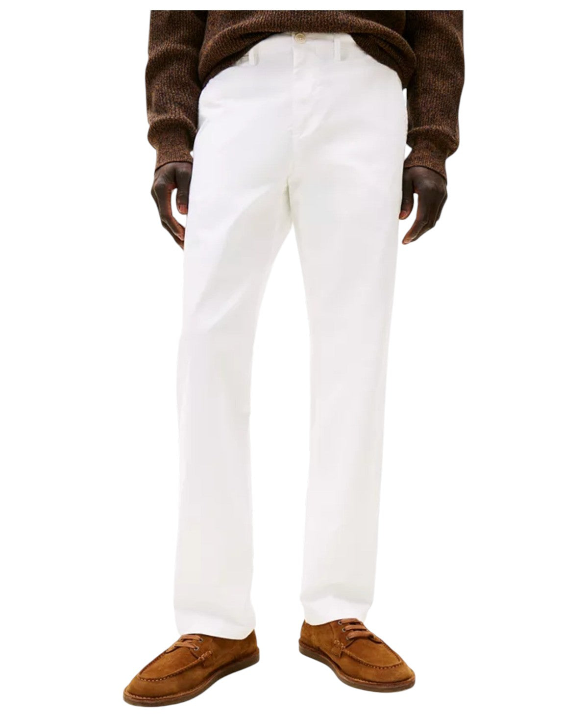 Tommy Hilfiger Mens Straight fit Chino Pants 32 / 30 White Solid