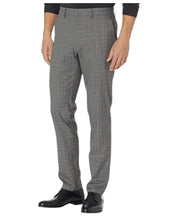 Kenneth Cole Mens Slim fit Dress Pants 34 / 34 Charcoal Grey Plaid Stretch
