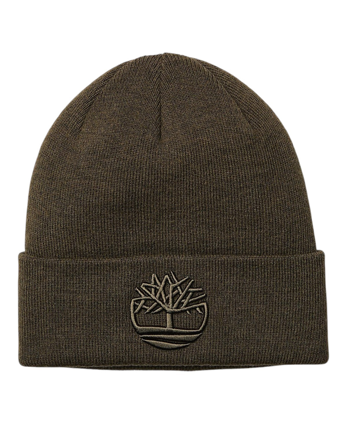 Timberland Mens Tonal 3D Embroidery Beanie Gray Grape Leaf