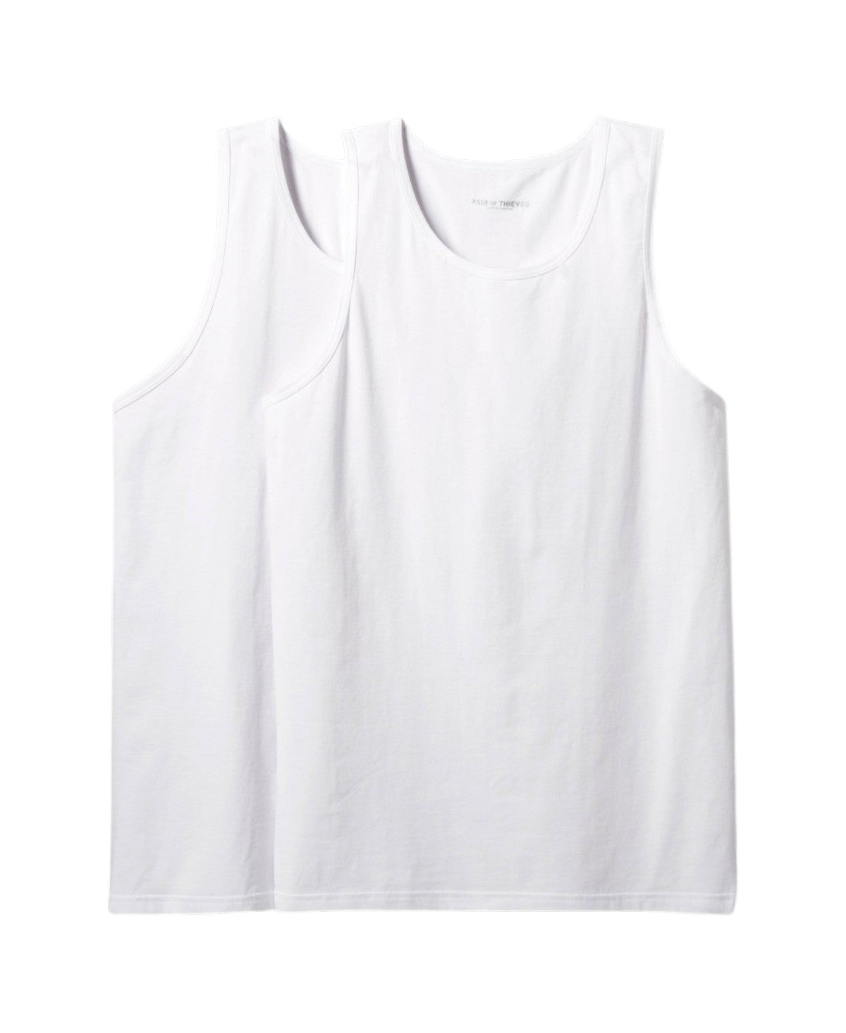 Pair of Thieves Mens 2 Pack Tank Top Shirt Undershirt White Medium