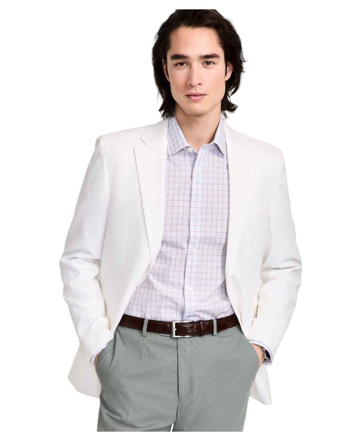 Tommy Hilfiger Mens Modern fit Sport Coat Blazer 42 L White Solid