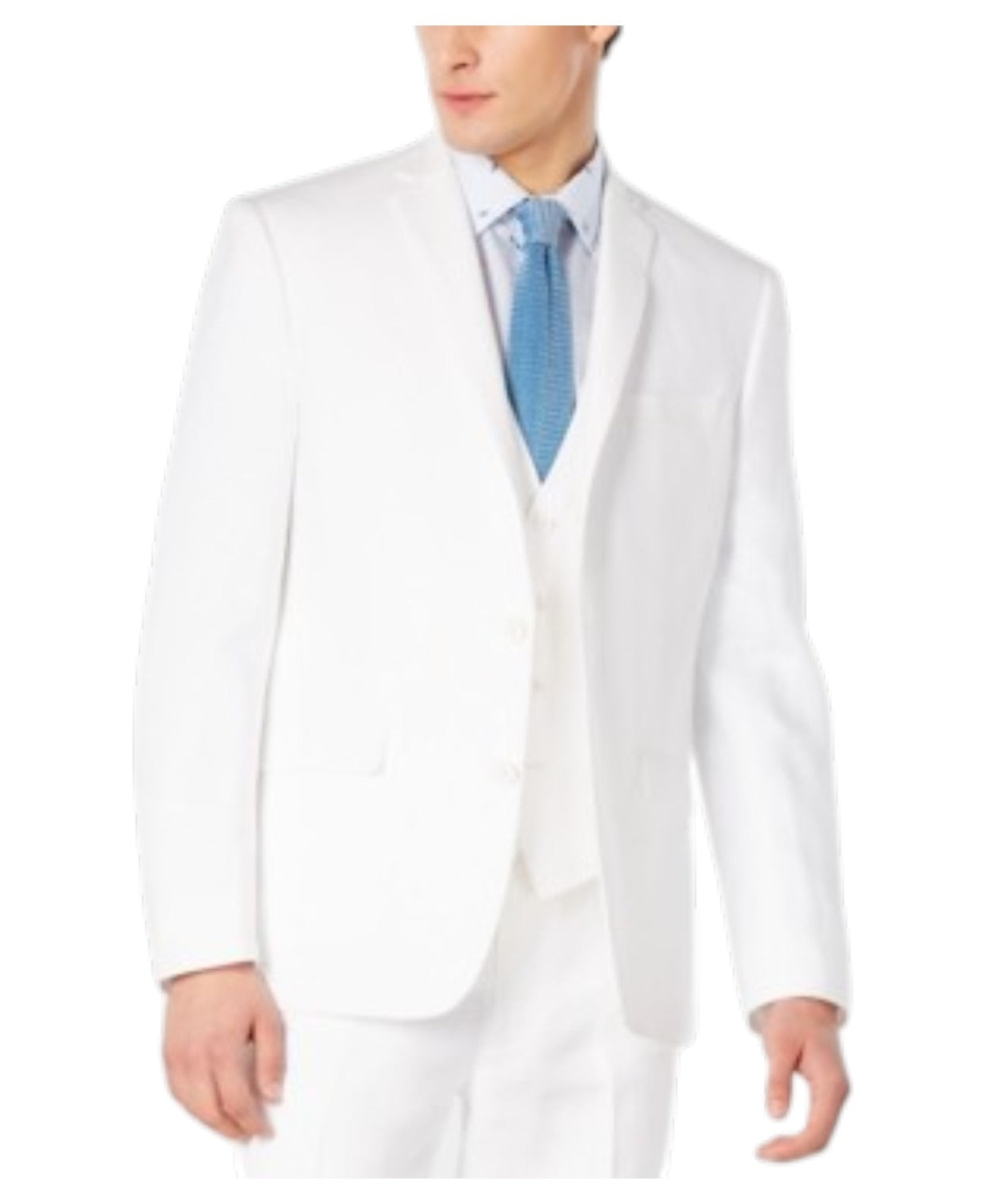 Bar Iii Mens Slim fit Suit Jacket Blazer 42 S White Solid