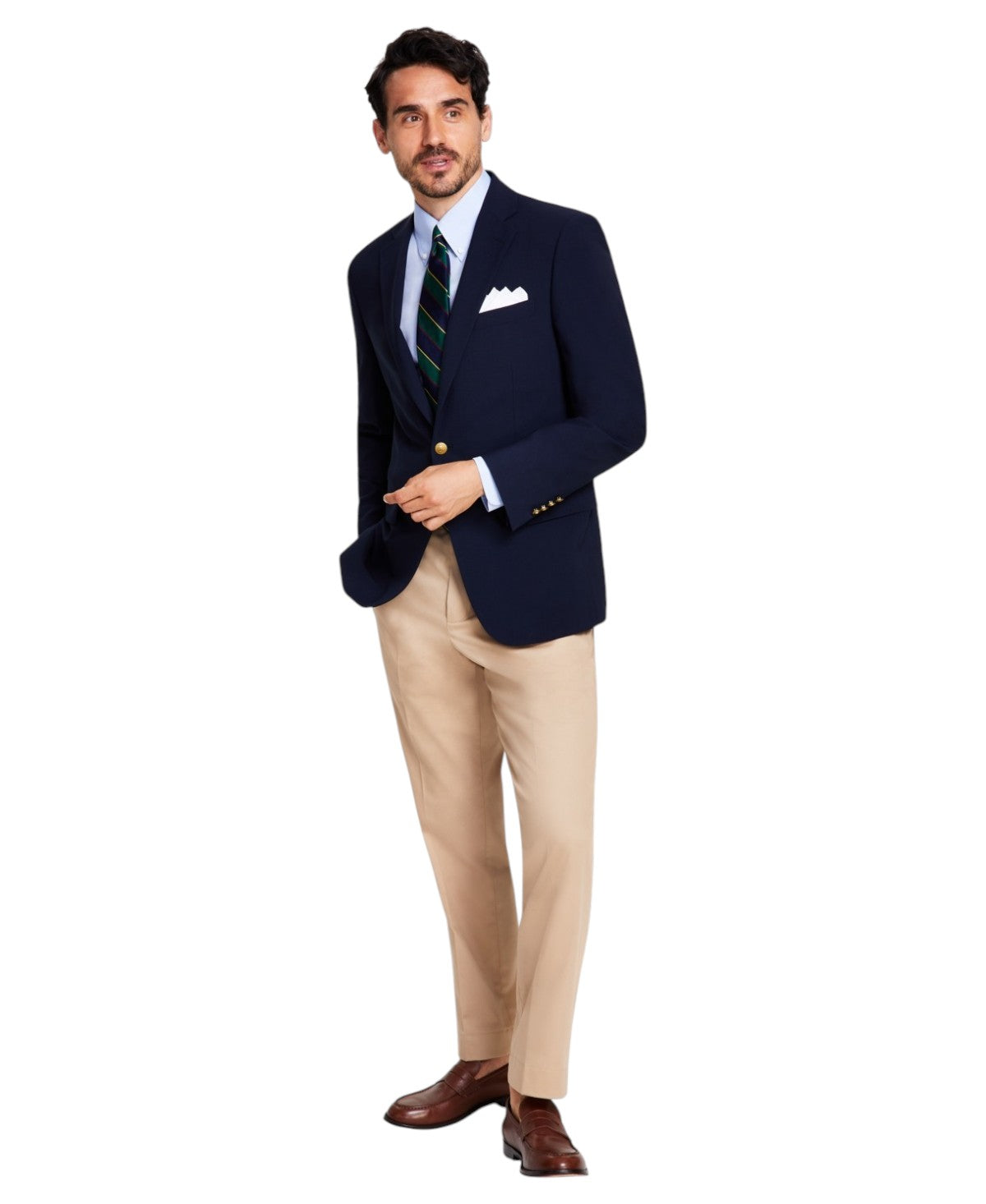 Brooks Brothers Mens Classic fit Blazer 42 S Navy Blue Solid