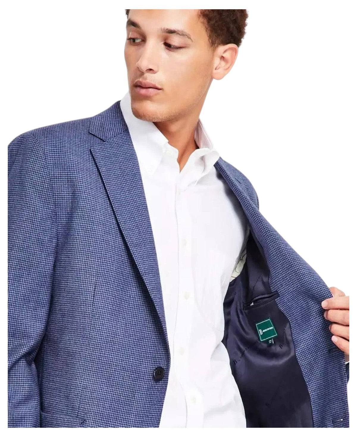 Brooks Brothers Mens Classic fit Sport Coat Blazer 52 R Navy Blue Check