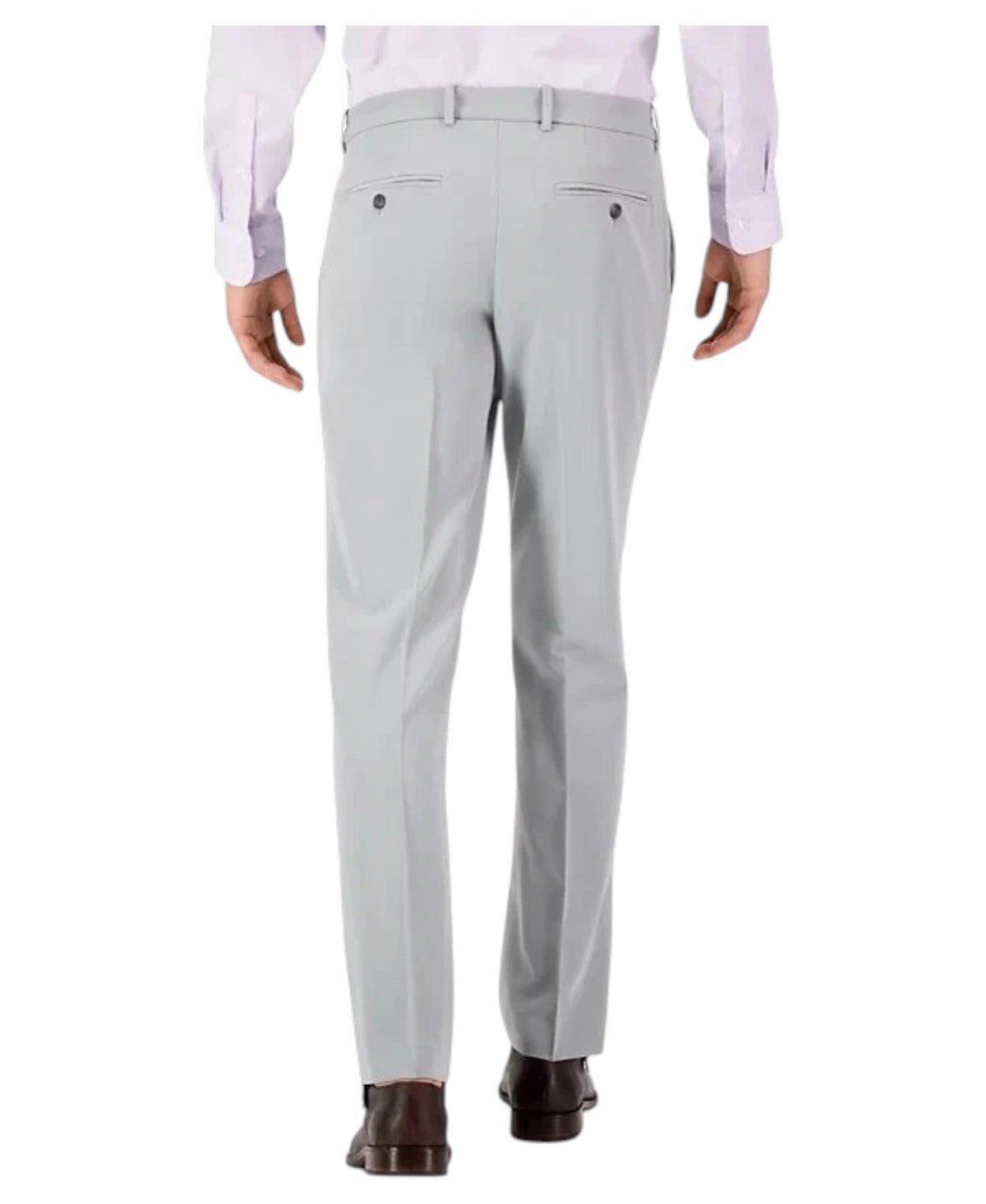 Perry Ellis Portfolio Mens Modern fit Dress Pants 36 / 30 Light Grey Solid