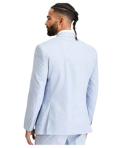 Tayion Mens Classic fit Suit Jacket Blazer 36 R Blue Solid