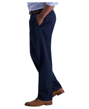 Haggar Mens Classic fit Dress Pants 38 / 34 Navy Blue Solid