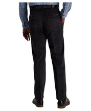 Haggar Mens Classic fit Dress Corduroy Pants 38 / 30 Dark Grey Solid