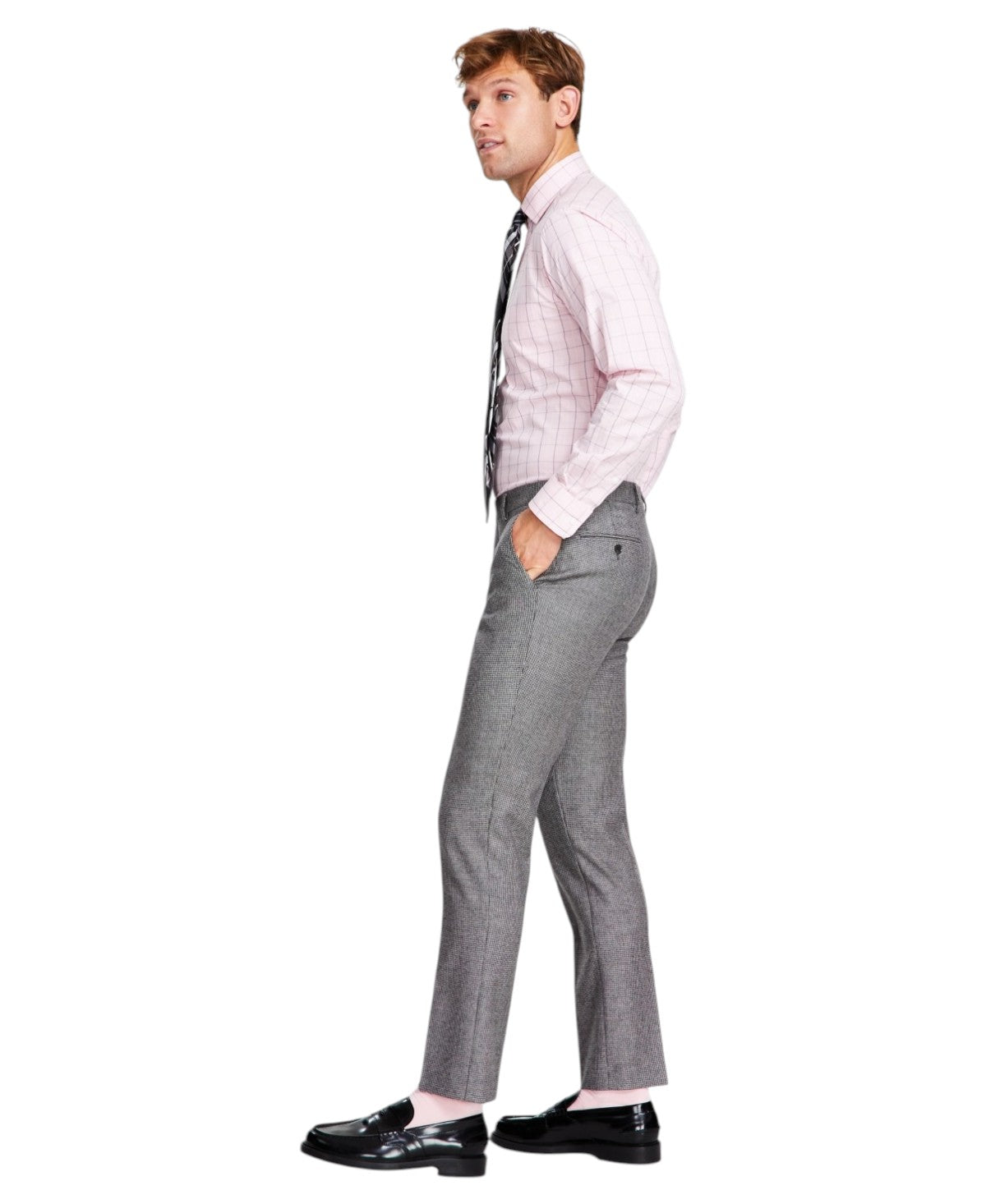 Tommy Hilfiger Mens Modern fit Dress Pants 40 / 32 Black White Check