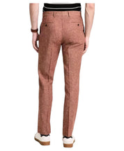Tommy Hilfiger Mens Modern fit Dress Pants 36 / 32 Brown Solid Linen