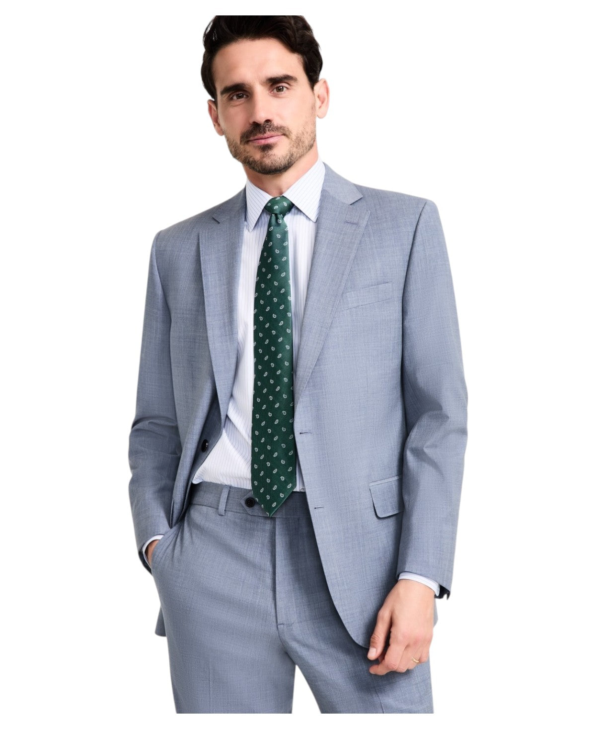 Brooks Brothers Mens Classic fit Suit Jacket Blazer 40 R Blue Solid