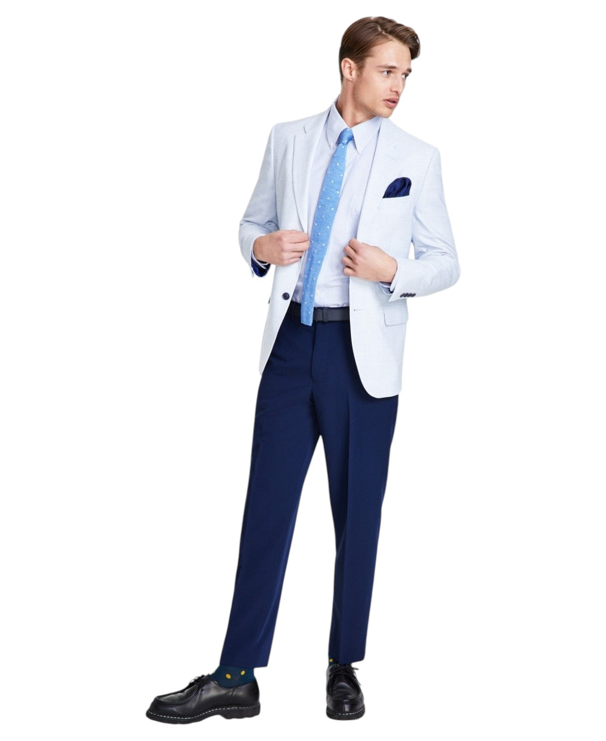 Nautica Mens Modern fit Sport Coat Blazer 40 S Light Blue Solid