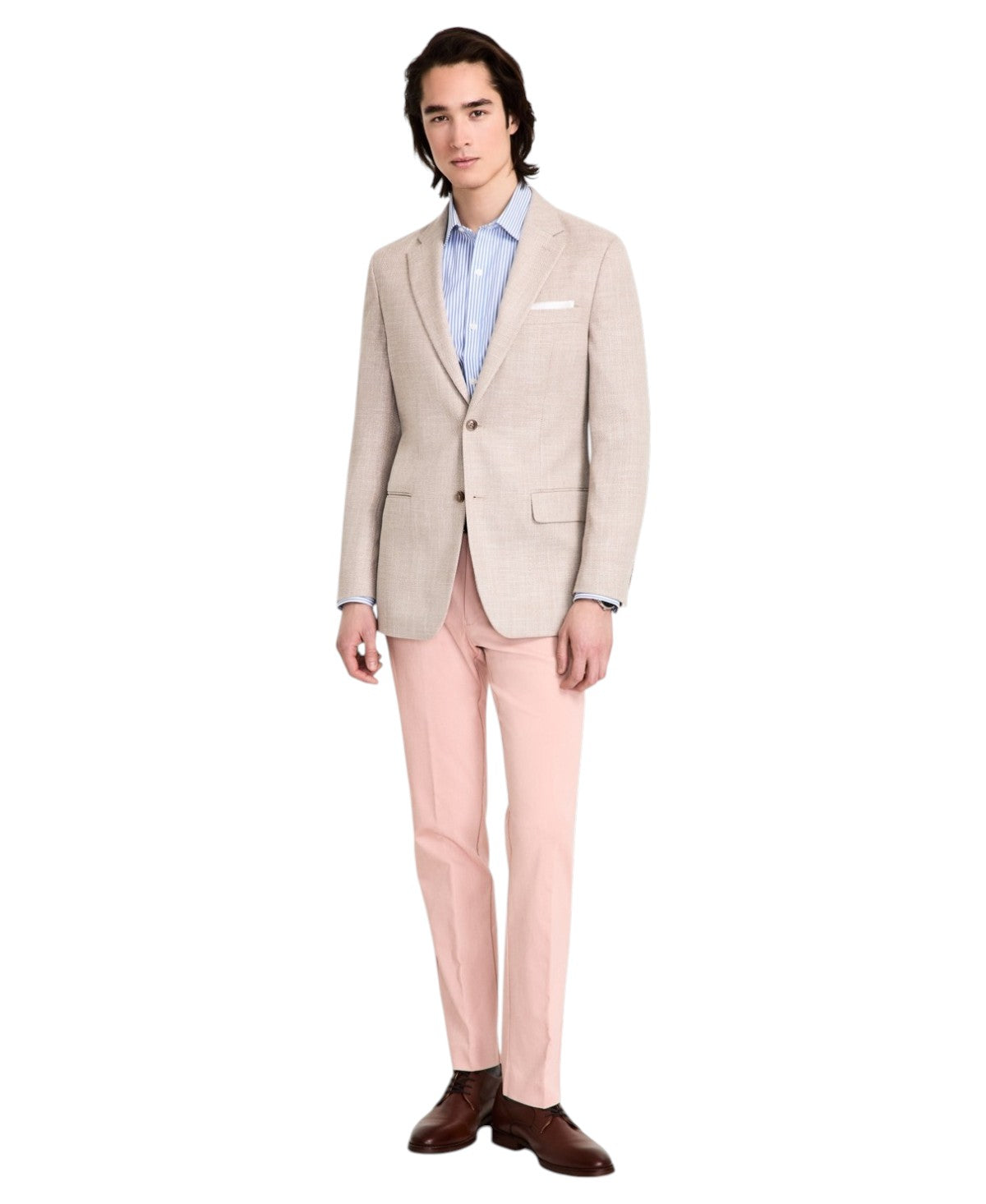 Tommy Hilfiger Mens Modern fit Sport Coat Blazer 40 R Beige Solid