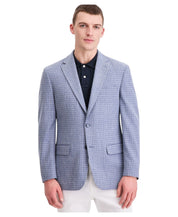 Tommy Hilfiger Mens Modern fit Suit Jacket Blazer 40 S Light Blue Check Stretch