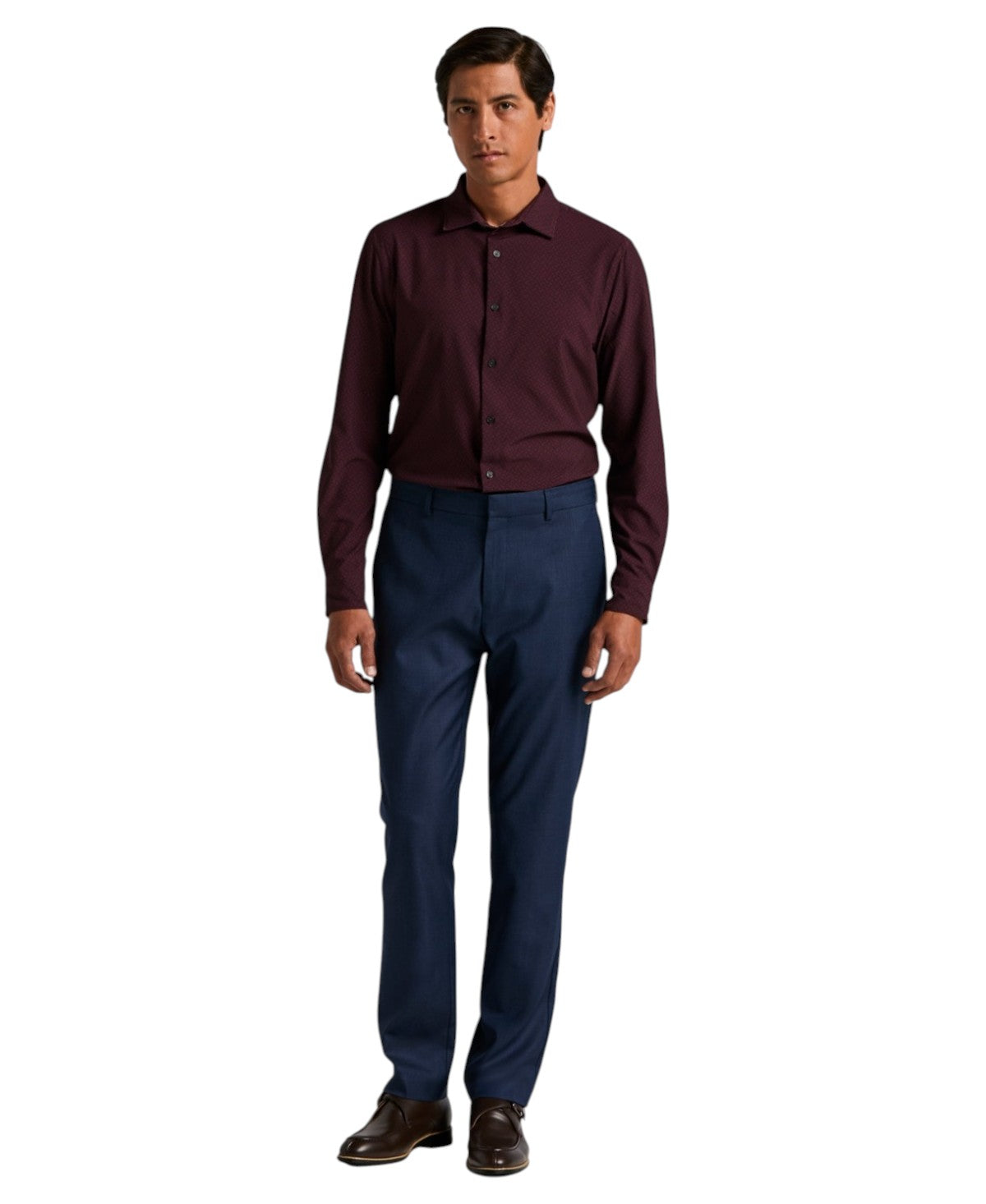 Perry Ellis Portfolio Mens Modern fit Dress Pants 36 / 32 Navy Blue Solid