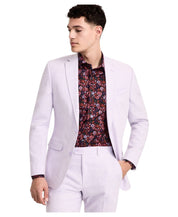 Bar Iii Mens Slim fit Suit Jacket Blazer 40 R Lilac Purple Solid Linen