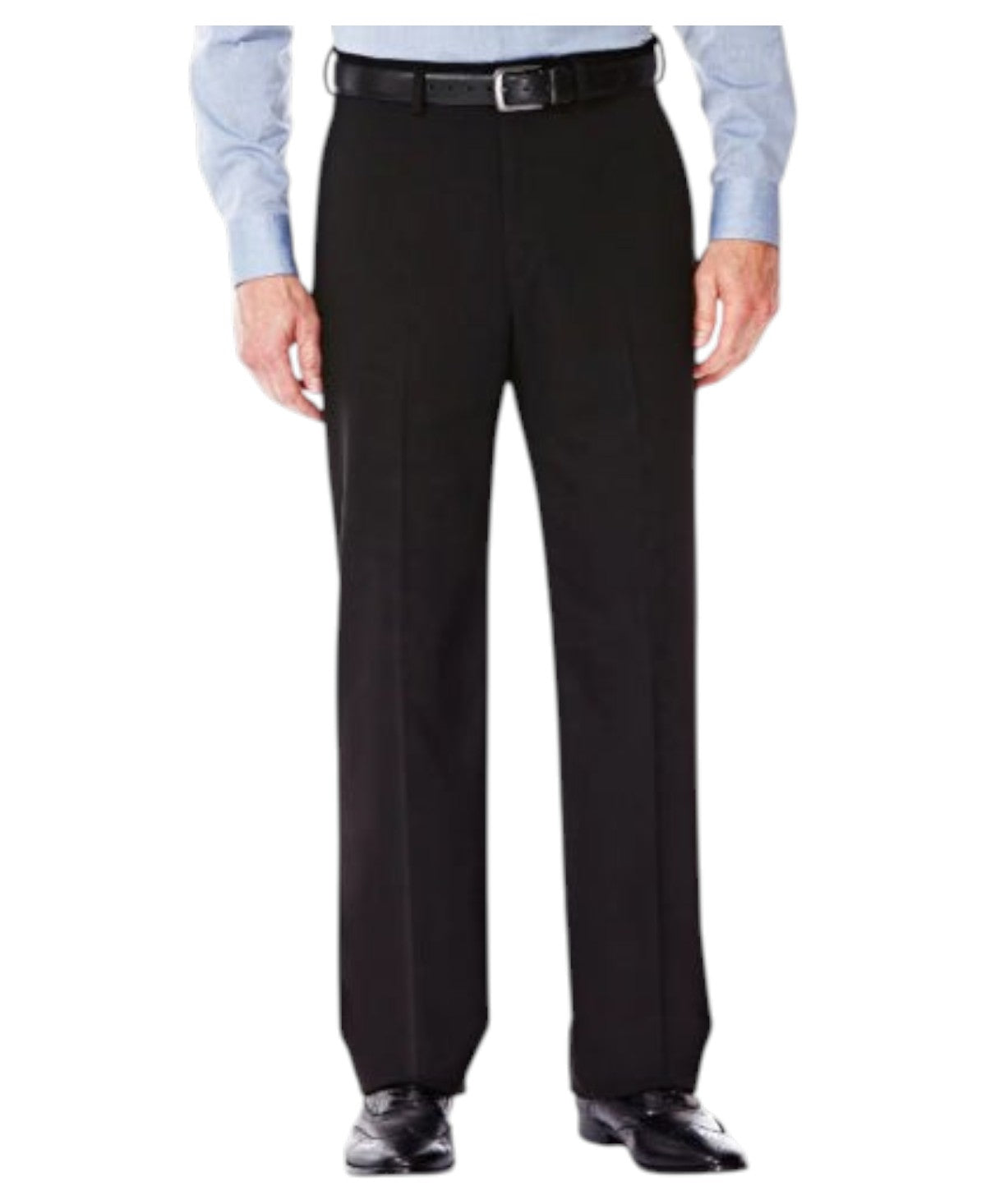Haggar Mens Classic fit Dress Pants 36 / 29 Black Solid