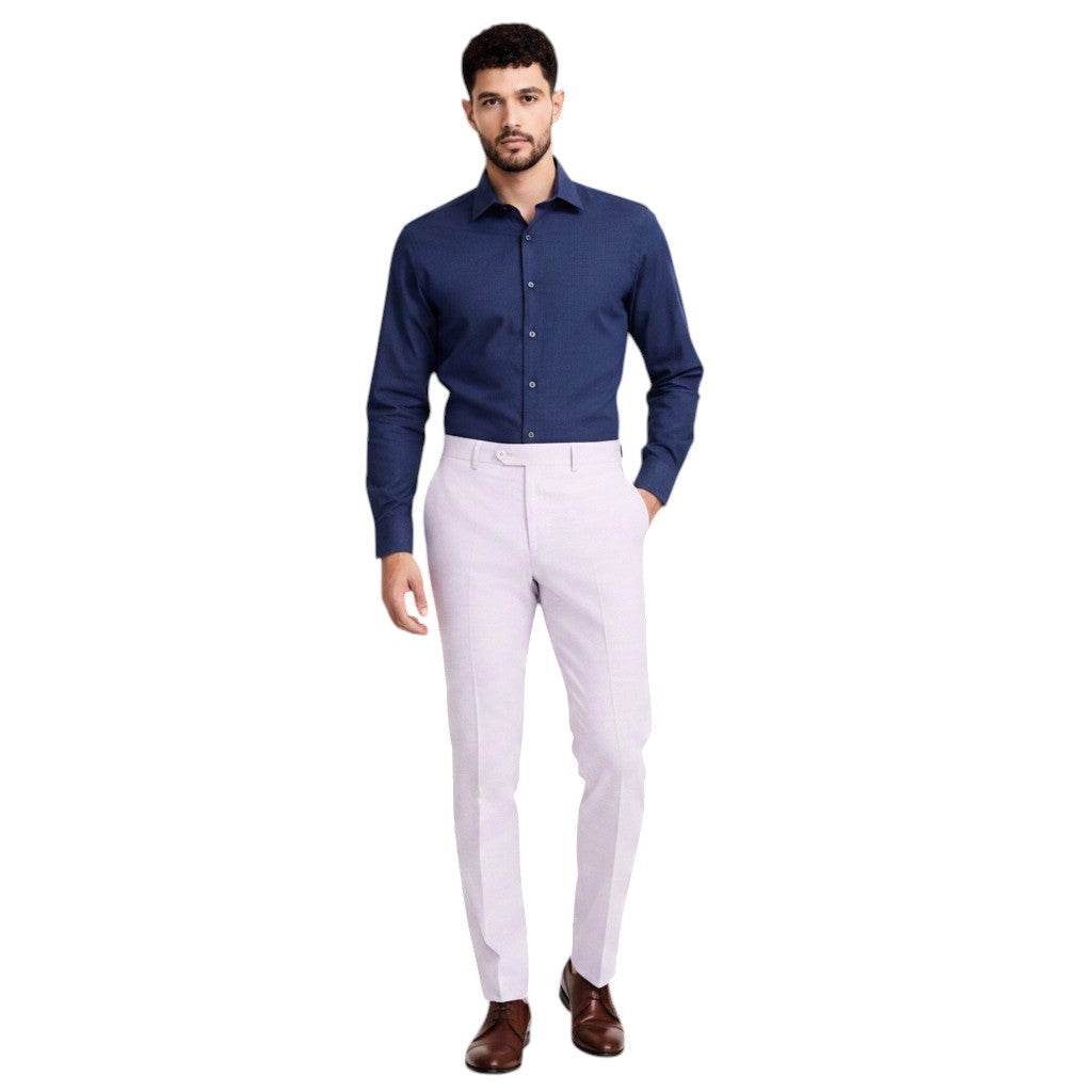 Bar Iii Mens Slim fit Dress Pants 34 / 32 Lilac Purple Solid Linen