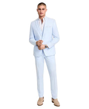 Bar Iii Mens Slim fit Dress Pants 30 / 32 Light Blue Solid Linen