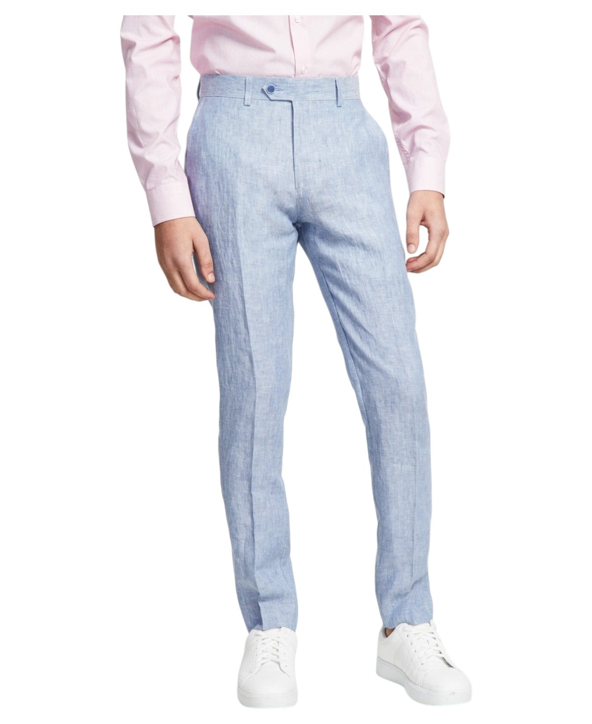 Bar III Mens Slim fit Dress Pants 33 / 30 Light Blue Solid
