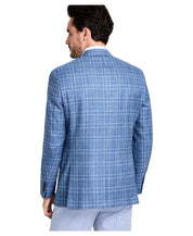 Michael Kors Mens Classic fit Sport Coat Blazer 38 S Blue Plaid Wool