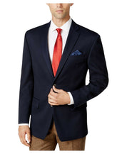 Michael Kors Mens Modern fit Sport Coat Blazer 46 L Blue Solid Stretch