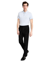 Calvin Klein Mens Slim fit Dress Pants 38 / 32 Black Solid Stretch Wool