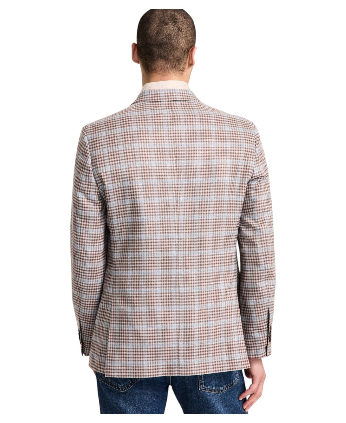 Nautica Mens Modern fit Sport Coat Blazer 36 S Beige Plaid