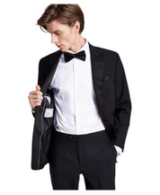 Bar Iii Mens Slim fit Wool Tuxedo Jacket Blazer 44 L Black Solid