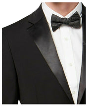 Calvin Klein Mens Slim fit Wool Tuxedo Jacket Blazer 38 L Black Solid Stretch