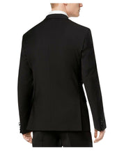 Calvin Klein Mens Slim fit Wool Tuxedo Jacket Blazer 38 R Black Solid Stretch