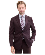 Calvin Klein Mens Slim fit Suit Jacket Blazer 40 S Red Solid Stretch