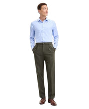 Tommy Hilfiger Mens Relaxed fit Dress Pants 33 / 32 Dark Olive Green Stretch
