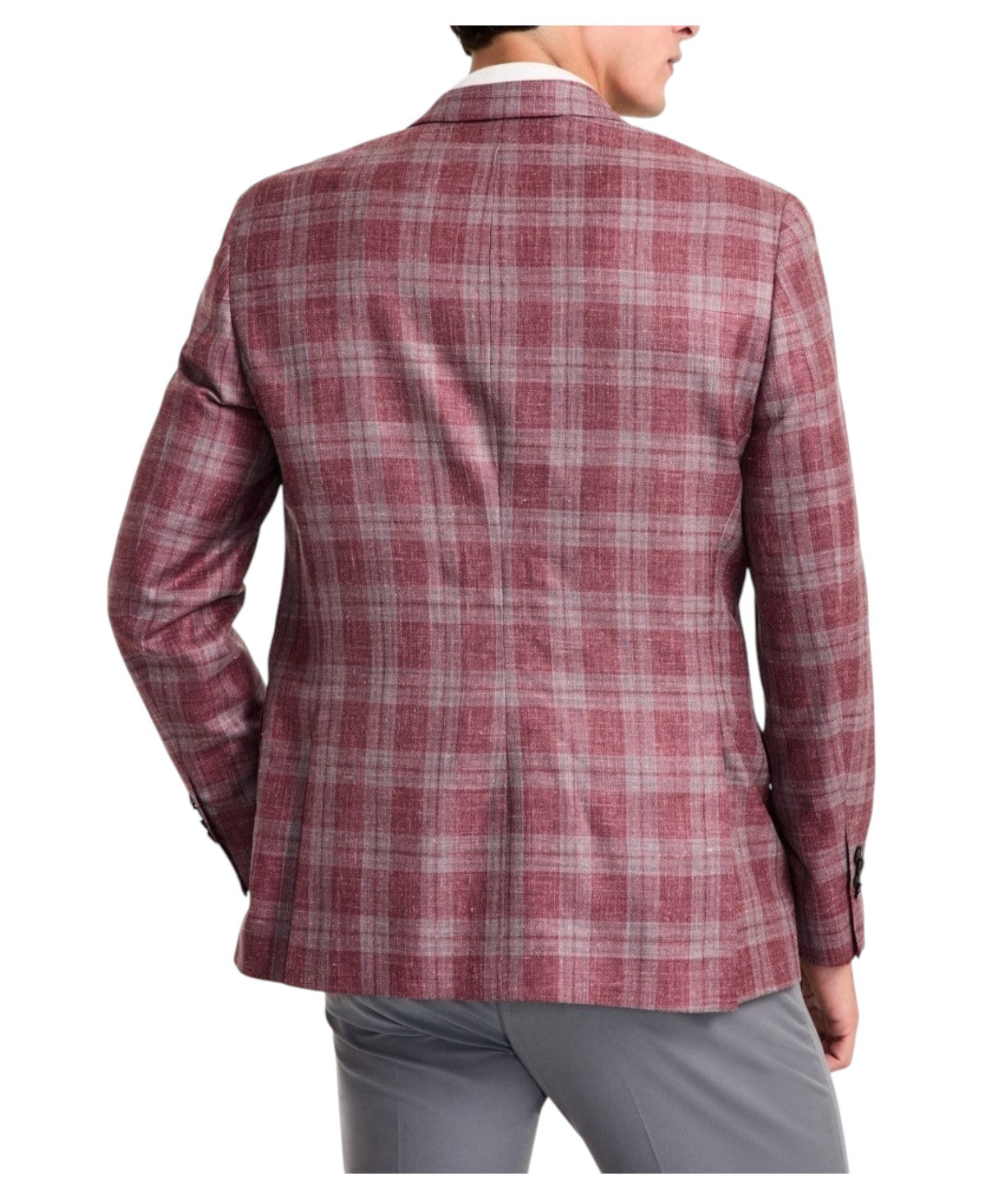 Michael Kors Mens Classic fit Wool Sport Coat Blazer 36 R Mulberry  Red Plaid