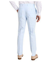 Bar Iii Mens Slim fit Dress Pants 32 / 32 Blue Solid Stretch Linen