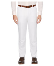 Perry Ellis Portfolio Mens Modern fit Linen Dress Pants 38 / 34 White Solid