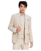 Bar Iii Mens Slim fit Linen Sport Coat Blazer 44 L Beige Solid