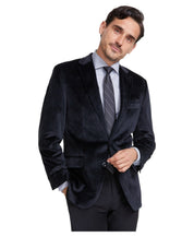 Michael Kors Mens Classic fit Vevlet Sport Coat Blazer 42 S Black Solid