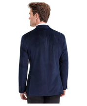 Bar Iii Mens Slim fit Velvet Sport Coat Blazer 38 R Navy Blue Solid