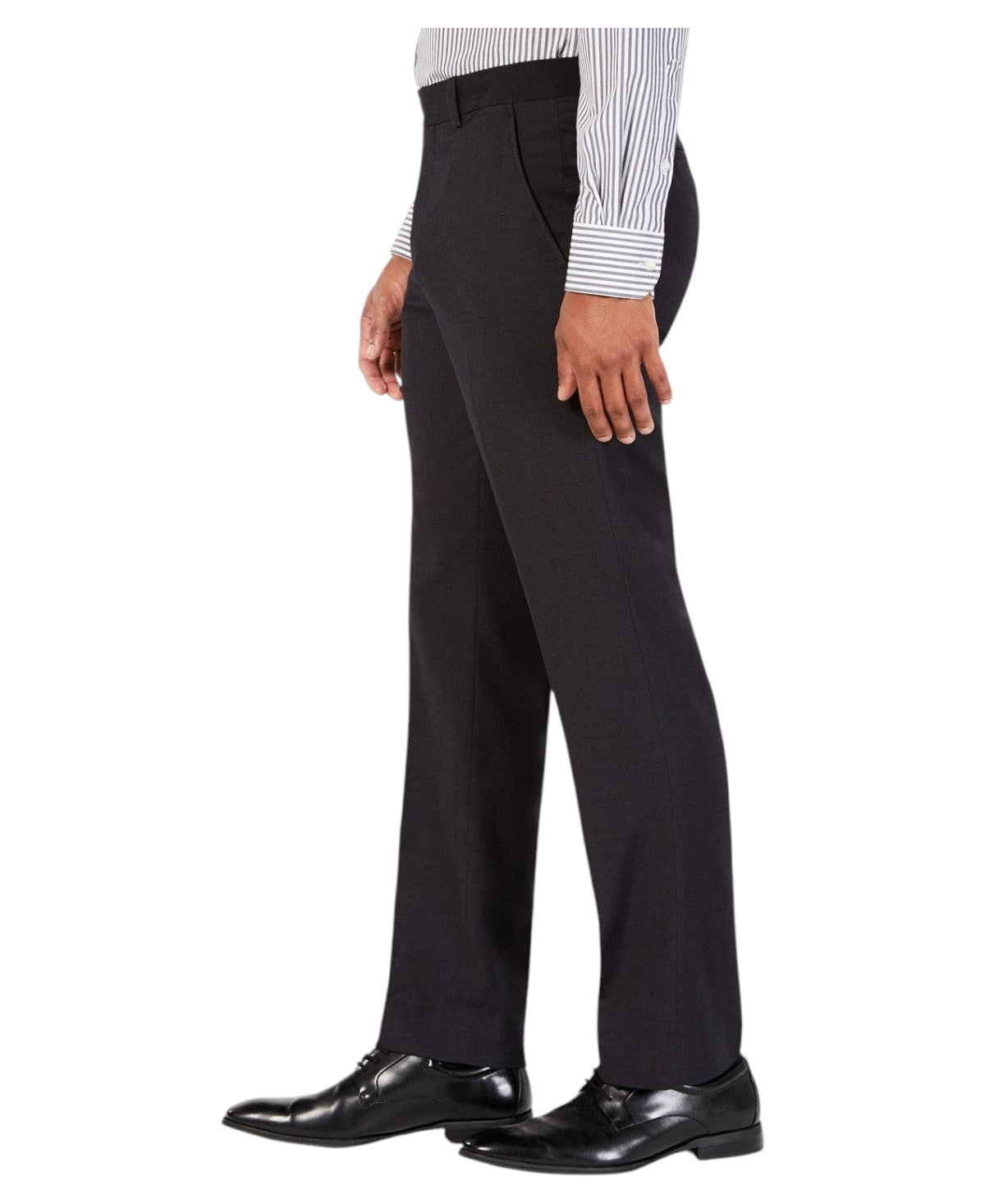Perry Ellis Portfolio Mens Slim fit Dress Pants 33 / 32 Black Solid